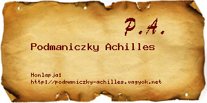Podmaniczky Achilles névjegykártya